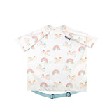 Bibado Short Sleeve Coverall Weaning Bib 6-36 Months Little Loader Grey