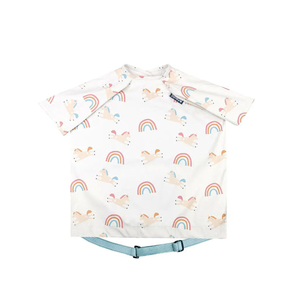Bibado Short Sleeve Coverall Weaning Bib 6-36 Months Little Loader Grey