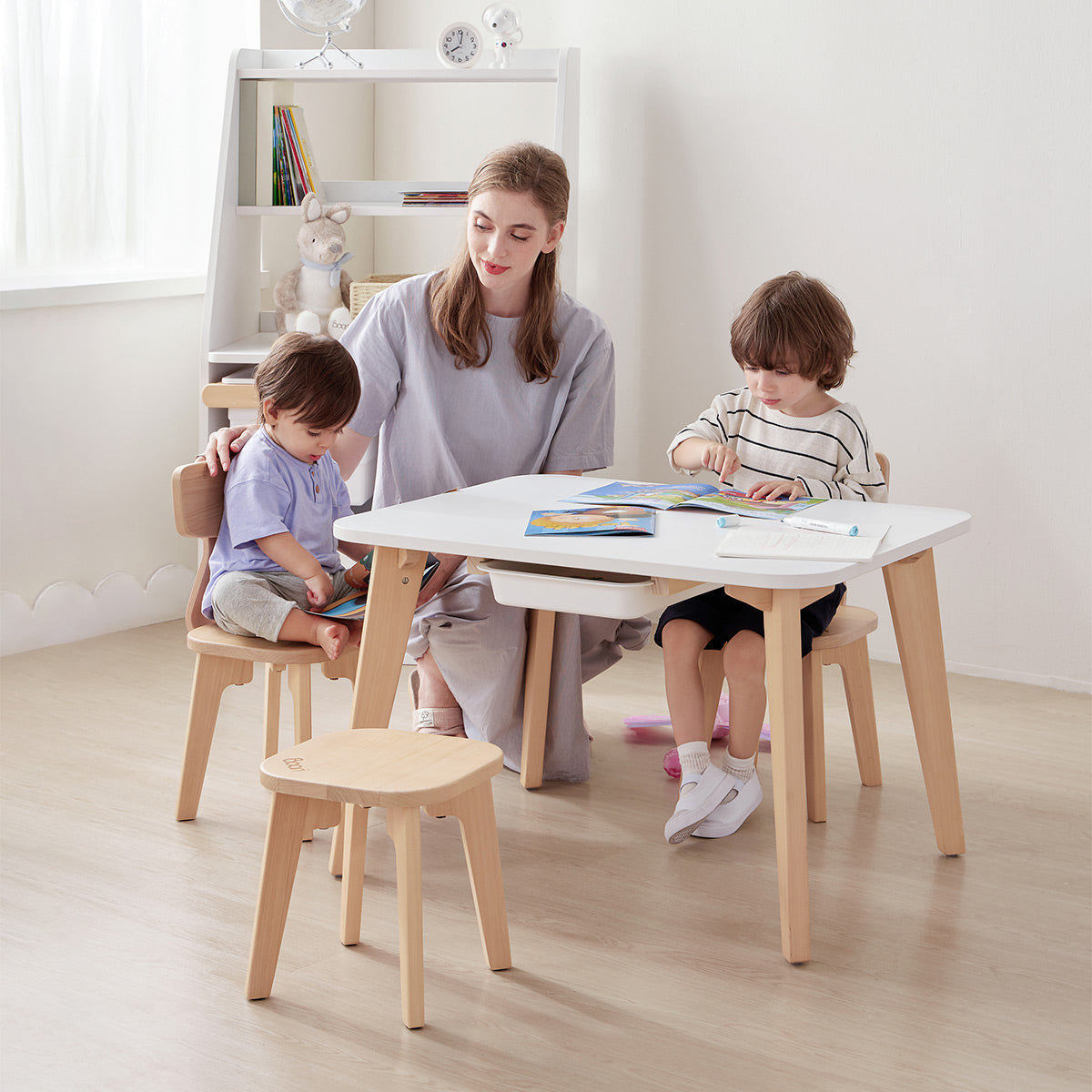 Boori Tidy Table V23 – Barley & Almond | Kids Activity Table 2–10 Years