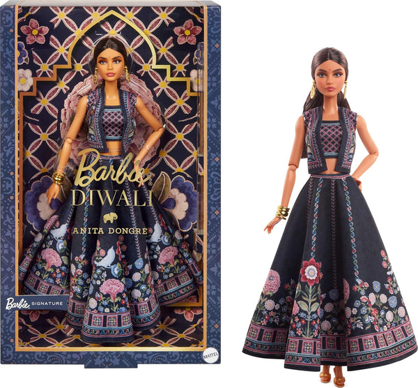Barbie Signature Diwali Doll By Anita Dongre Wearing Festival Of Lights Look With Doll Stand