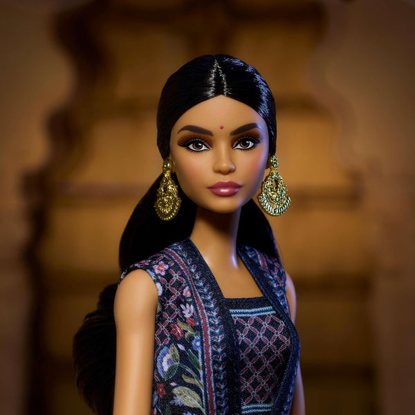 Barbie Signature Diwali Doll By Anita Dongre Wearing Festival Of Lights Look With Doll Stand