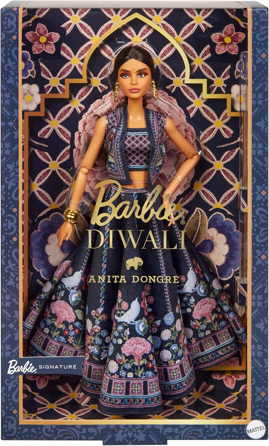Barbie Signature Diwali Doll By Anita Dongre Wearing Festival Of Lights Look With Doll Stand