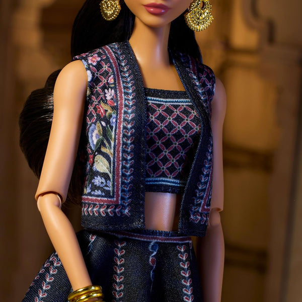 Barbie Signature Diwali Doll By Anita Dongre Wearing Festival Of Lights Look With Doll Stand