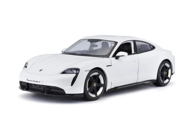 Bburago Porsche Taycan Turbo S 1:24 Die-Cast Model – White