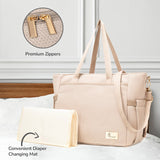 R for Rabbit Diaper Bag Caramello Tote Beige