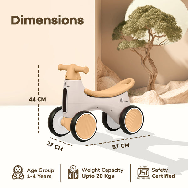 R For Rabbit Speedster Glider Baby Ride On Car - Beige