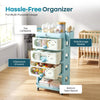 R For Rabbit Kiddo Korner Bear Baby Storage Organizer with 3 Drawers, Open Storage, 360° Wheels & Detachable Basket
