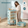 R For Rabbit Kiddo Korner Bear Baby Storage Organizer with 3 Drawers, Open Storage, 360° Wheels & Detachable Basket