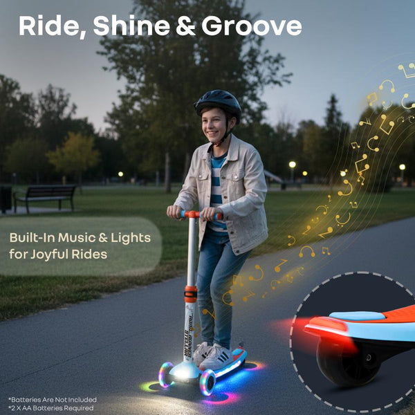 R for Rabbit Road Runner Stellar LED Scooter One Size Blue Orange
