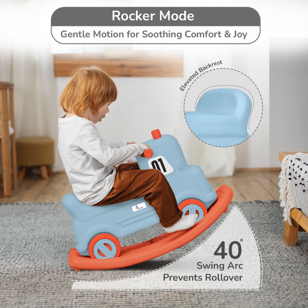 R For Rabbit Rock N Ride 3-in-1 Balance Board, Ride-On - Blue Orange
