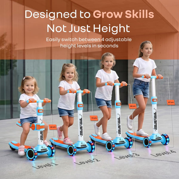 R for Rabbit Road Runner Stellar Duo 2-in-1 Kick Scooter One Size Blue Orange