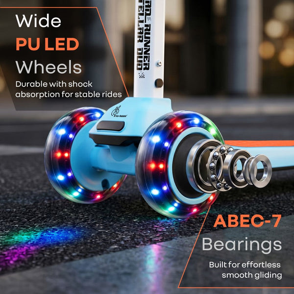 R for Rabbit Road Runner Stellar Duo 2-in-1 Kick Scooter One Size Blue Orange