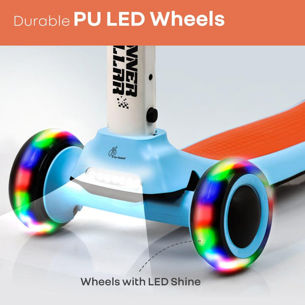 R for Rabbit Road Runner Stellar LED Scooter One Size Blue Orange