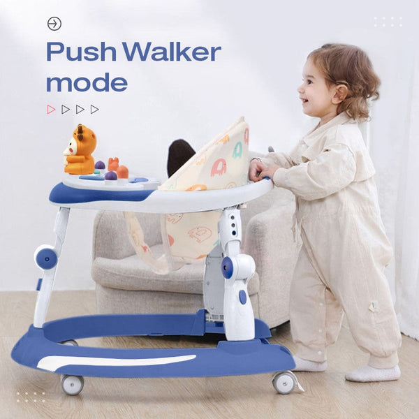 R For Rabbit Little Feet Plus Walker - Detachable Toy Music & Light Blue White