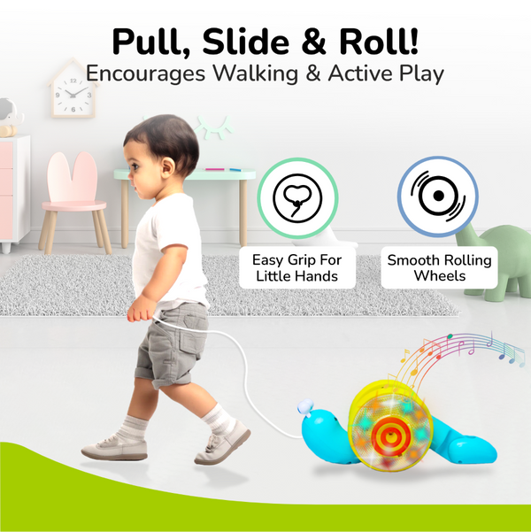 R For Rabbit Orapple Snail Tune BPA-Free Musical Pull Toy - Assorted