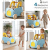 R for Rabbit Kiddie Kart Ride-On & Push Walker 4 in 1 0–3Y Up to 20kg – Blue Yellow