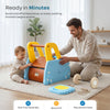 R for Rabbit Kiddie Kart Ride-On & Push Walker 4 in 1 0–3Y Up to 20kg – Blue Yellow