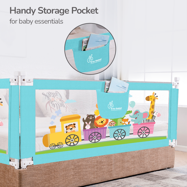 R For Rabbit Safari Bed Rail - Blue