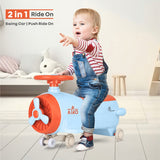R For Rabbit Iya Iya Aero Swing Car for kids 2 in 1 Ride On - Blue Orange