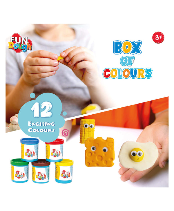 Dough Set Funskool Fundough Box Of Colours 12 x 50g 3Y+ – Multicolour