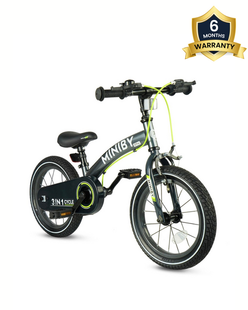 QPlay Miniby 3-in-1 Bike 14 Inch Grey