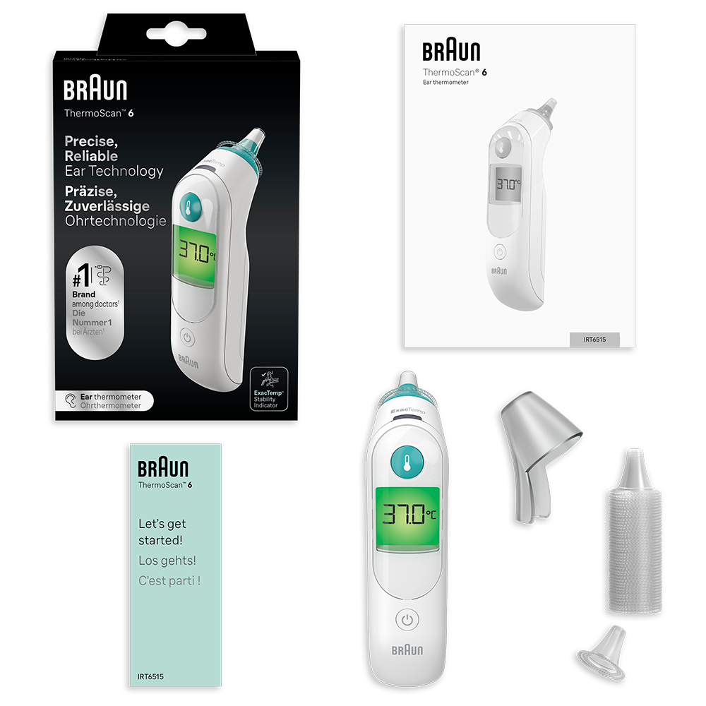 Braun ThermoScan 6 IRT6515 Digital Ear Thermometer Standard White