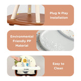 R For Rabbit Cherry Berry Tusky High Chair - Brown Cream