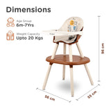 R For Rabbit Cherry Berry Tusky High Chair - Brown Cream