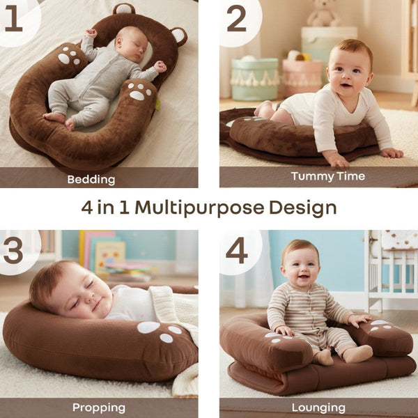 R For Rabbit Snuggy Teddy Baby Nest Lounger - 4 in 1