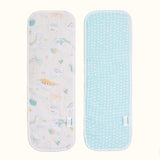Abracadabra 4-Layer Muslin Burp Pads – D for Dino, Pack of 2