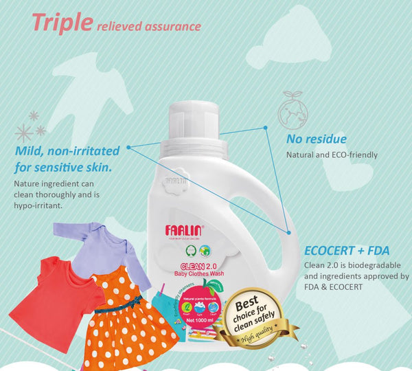 Farlin CLEAN 2.0 Baby Clothes Wash_1000ml