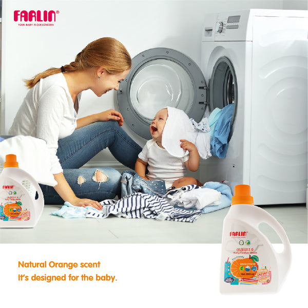 Farlin CLEAN 2.0 Antibacterial Baby Clothes Wash Citrus_2800 ml