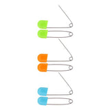 Hopop Baby Nappy Safety Pins with Lock Head Pack of 6 Multicolor