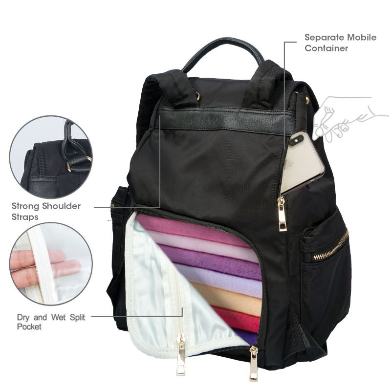 R For Rabbit Diaper Bag Caramello Bliss Black