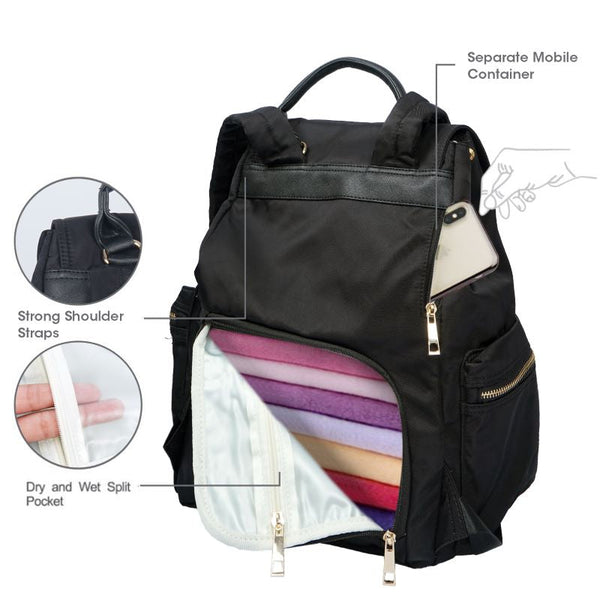 R For Rabbit Diaper Bag Caramello Bliss Black
