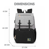 R For Rabbit Diaper Bag Caramello Smart Grey Black