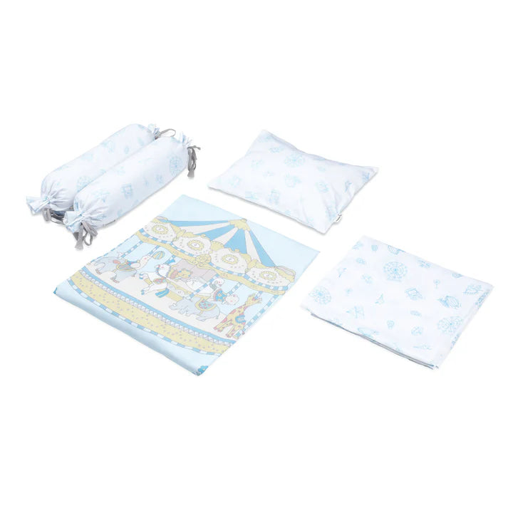Masilo Organic Cotton Cot Bedding Set 5-Piece – Carnival Blue