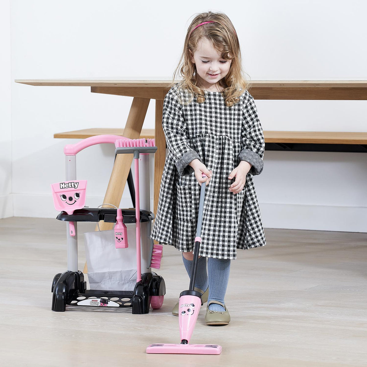 Casdon Hetty Cleaning Trolley 38 × 20 × 62 cm Pink