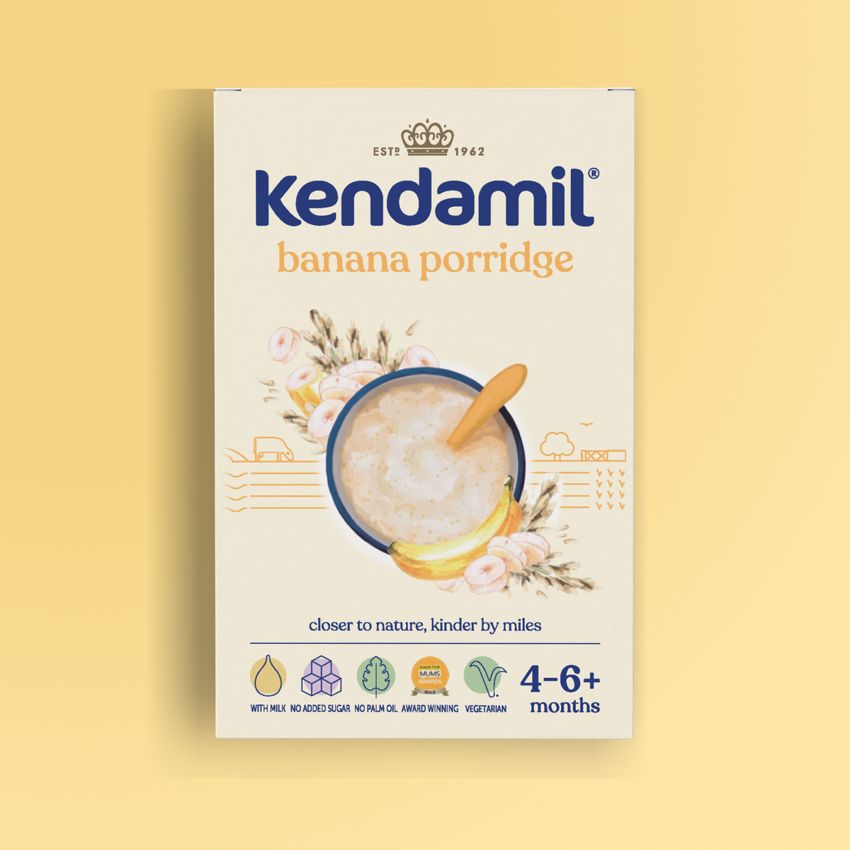 Kendamil Banana Baby Porridge – 4+ Months, 150g