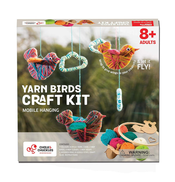 Chalk & Chuckles: Yarn Birds Craft Kit - Mobile Hanging