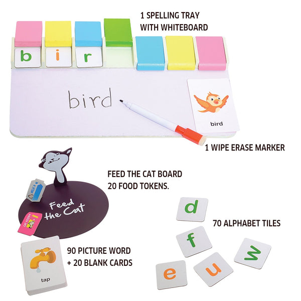 Chalk And Chuckles Spell Cat Spelling Activity Kit