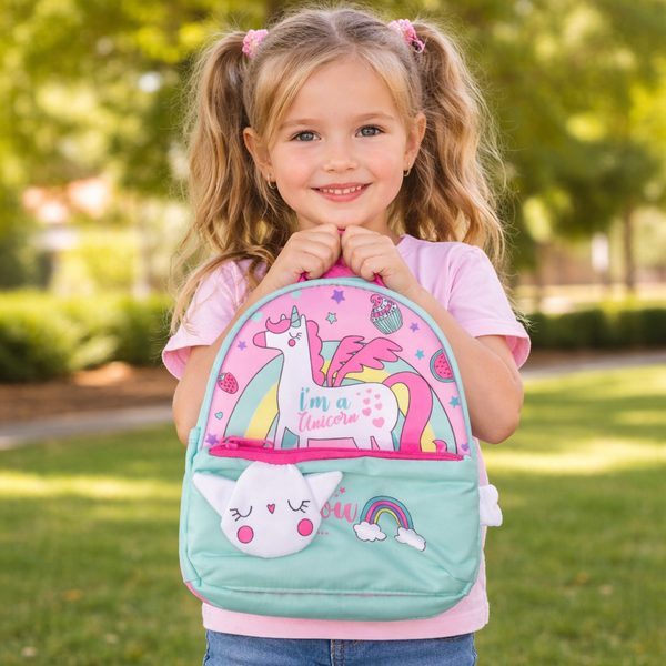 Vest School Bag For Kids 8" - Unicorn