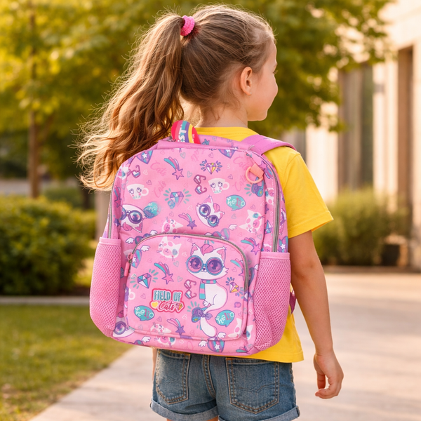 Vest School Bag For Kids 13" - Cat