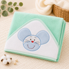 Babiano Cute Mouse Baby Hooded Towel – Mint Green