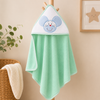 Babiano Cute Mouse Baby Hooded Towel – Mint Green