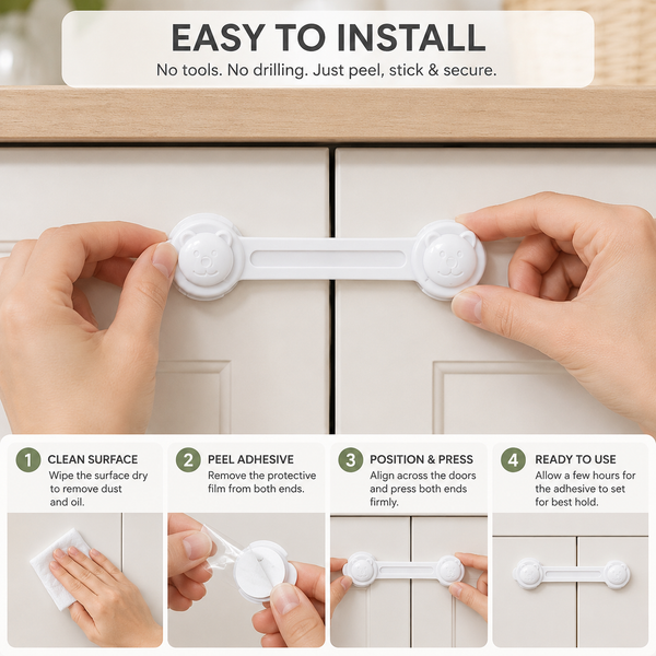 Weikang Baby Safety Lock for Cabinets & Drawers – Pack of 2