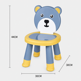 YOMH Cute Bear Kids Chair With Anti-Slip Legs - Yellow & Blue
