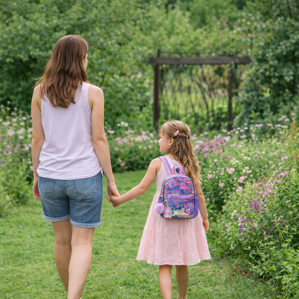 Vest School Bag For Kids 10" - Butterfly