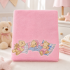 Babiano Soft Baby Towel – Pink Teddy Bear