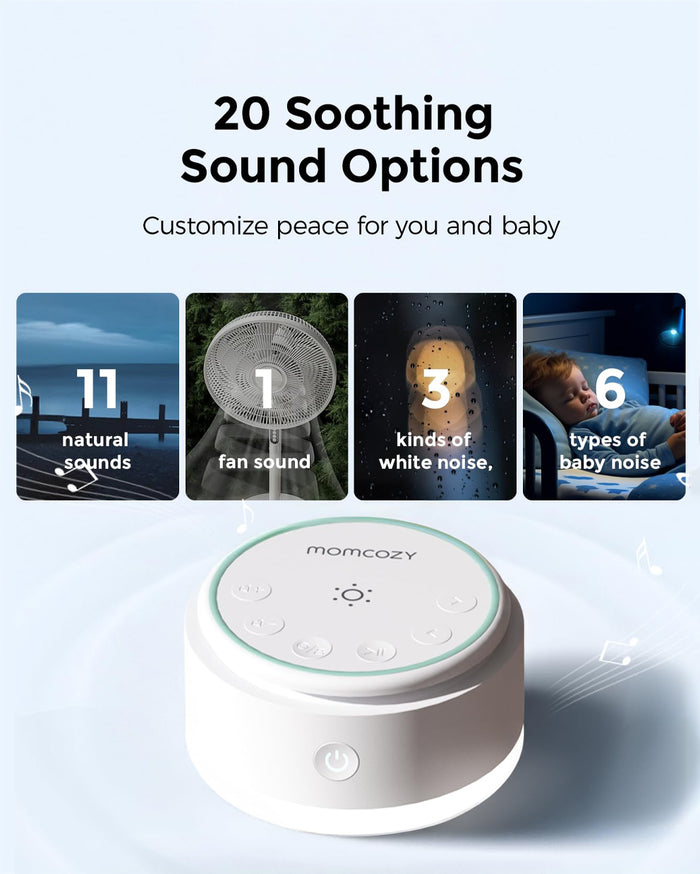 Momcozy WN07 Portable Baby Sound Machine with Cold Light